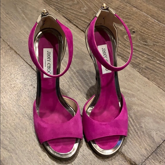 Jimmy Choo Shoes - Authentic Jimmy Choo heels. Magenta w/ bronze